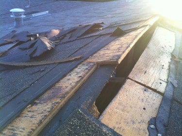 roof damage caused by foundation problems